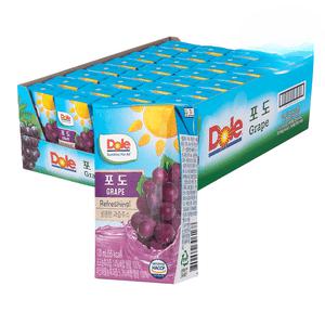 Dole 돌 포도주스 100% 과즙 프리미엄 포도 주스 120ml x 32팩 1박스
