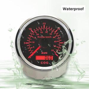 KUS 범용 GPS 속도계 게이지 적색 황색 백라이트 보트 요트용 지상 코스 포함 85mm