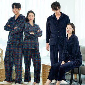 [이라인]실키드 울트라밍크 커플잠옷 상하세트