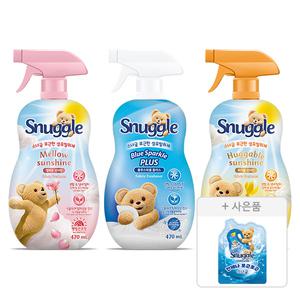 스너글 섬유탈취제 블루스파클, 470ml, 1개 + 멜로우 선샤인, 1개 + 허거블 선샤인, 1개 + 증정 (섬유유연제 블루스파클 플러스 100ml, 1개)