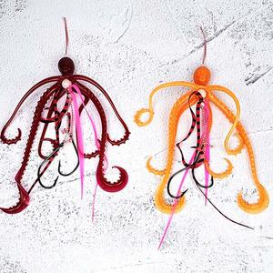SA-154 타코 웜 붉바리 대구 타이라바 대구라바 바늘 채비 루어 바늘 넥타이 스커트 완제품