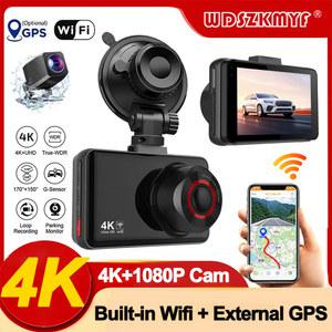 화물차 블랙 박스 4K 자동차 Dvr 비디오 레코더 GPS Wifi 전면 후면 카메라 DashCam 차량용 후면보기 주차 모니터
