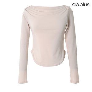 [ab.plus] 보트넥 슬림 라인 디테일 티셔츠 (LSZ5MK31A)