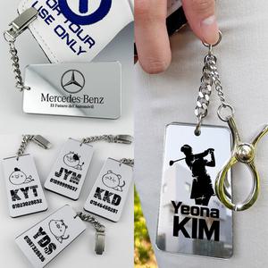 주문제작 골프 양면 미러 퍼터커버홀더 퍼터키퍼 커버클립 네임택 이니셜 로고 각인 골프장갑집게