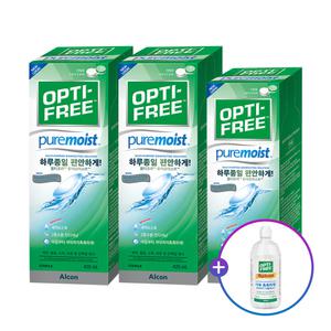 [알콘] 옵티프리 렌즈세척액 퓨어모이스트 420mlx2개+300mlx1개_리플레니시420ml 추가