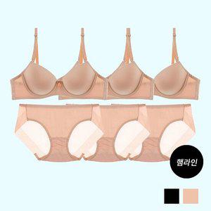 [솔브] Day All Day 햄날개 와이어 브라팬티 3세트(SSET320)