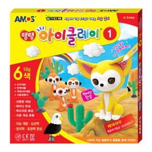 아모스 아이클레이1 18gX6색 액세서리 도구 점토 놀이 세트