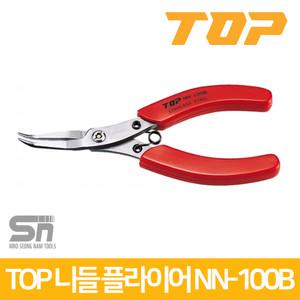 TOP 니들 노즈 플라이어 곡형 롱노즈 롱로즈 NN-100B