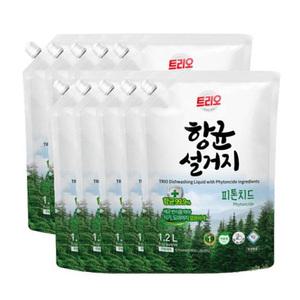 트리오 항균설거지 피톤치드 리필 1.2L 10개