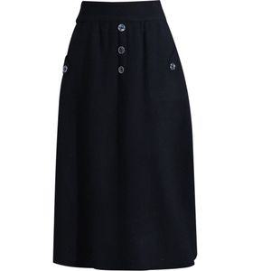 여성 세련도도녀 정장 스커트 슬림 니트 롱 패션 추동 A라인 OOTD4