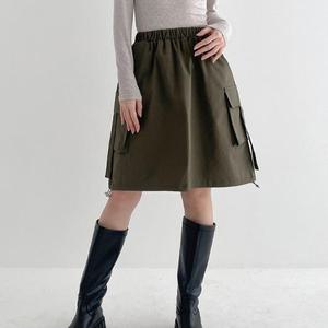여자 벌룬 펌킨치마 스트링 카고 미니 스커트