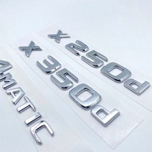 호환 플레이트 엠블럼 용 자동차 X X250d Etition 네임 문자 X350d 벤츠 트렁크 클래스 메르세데스 1 스티커 3D 4Matic 크롬 로고