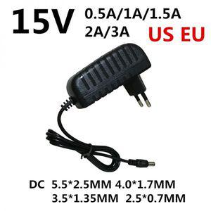 직류전원장치 ACDC 어댑터 전원 15 V 충전기 EU US UK AU 콘센트 DC 05A 1A 15A 2A 3A AC 100-240V 컨버터
