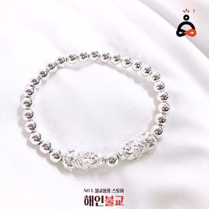 마주보는 비휴 은합장주 은염주 은팔찌 은구슬
