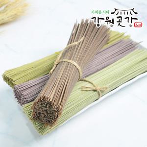 국산 메밀 37% 채충자 수제 메밀국수 부추 보리새싹 오디 국수 800g 소면