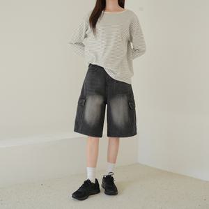수비진 SP278 카고 5부 데님팬츠/청반바지/5부팬츠/여성청반바지