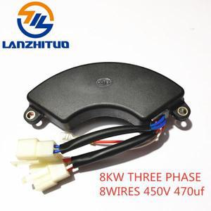 CQJY AVR 자동 전압 조정기, 조정 발전기, 3 상 8 선, KM9500, 450V, 470UF, 7KW, 8KW
