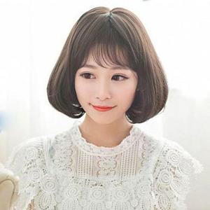 [BZFI7HJJ_51JB]자연스러운 단정한 단발 앞머리 뱅 통가발