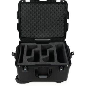게이터 케이스 타이탄 시리즈 방수 케이스, RODECASTER Pro 팟캐스트 믹서용 커스텀 컷 폼 인테리어, 헤드폰 4개, 마이크 4개; (GWP-TITANRODECASTER4)