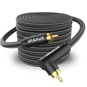 홈 시어터용 VANAUX 90도 RCA 케이블, 서브우퍼 케이블 남성 대 디지털 동축 오디오 사운드 바, TV, PS4, Xbox