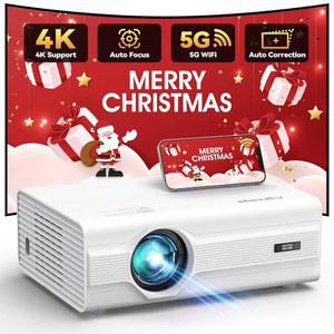 [자동 초점 /키스톤] WIFI 6 및 BLUETOOTH 5.2, 600 ANSI 네이티브 1080P 4K 지원, 화면 포함 아그레고 야외 프로젝터, HDMI와 호환되는 무비 프로젝터 /USB /TV STICK