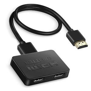 AVEDIO 링크 HDMI 스플리터 1 IN 2 OUT [4피트 HDMI 케이블 포함] 4K 1X2 HDMI 스플리터 복제 /미러 화면만 (확장되지 않음), 소스 1개를 동시에 HDMI 디스플레이 2개에 복사