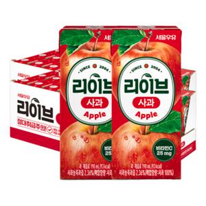 서울우유 리이브 사과맛 190ml 48입