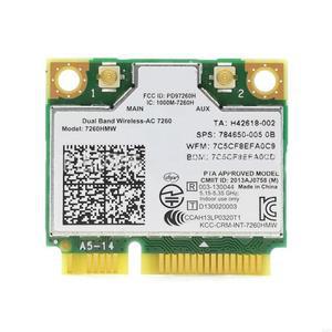 X6HA 하프 미니 PCI-E 네트워크 카드 Bluetooth-Compatible Wi-Fi 어댑터 1200mbps 듀얼 밴드 2.4/5GHz 726