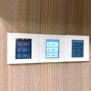 Lanbon LCD L8 스위치 구글 홈 알렉사 음성 제어 와이파이 스마트 투야 라이프 시스템과 작동