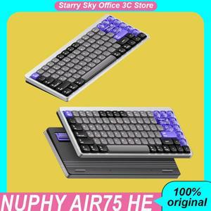 NuPhy Air75 HE 마그네틱 축 키보드, RT 저지연, 빠른 트리거, 알루미늄 합금 포지셔닝 플레이트, 84 키 맞