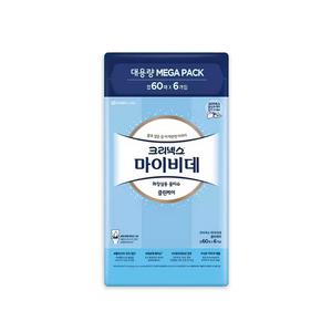 크리넥스 마이비데 클린케어 캡형 60매 x 6팩