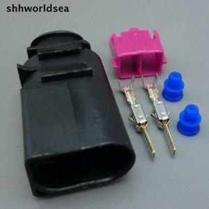 Shhworldsea 10 sets 2 핀 방식 3.5mm 자동차 방수 와이어 하네스 커넥터 온도 센서 커넥터 8b0973822 8b0