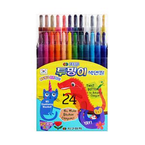 지구화학 투명이 색연필 24색