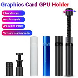 그래픽 카드 GPU 거치대 조정 가능한 텔레스코픽 회전 나사 알루미늄 합금 지지대 수직 GPU 브래킷 카드홀