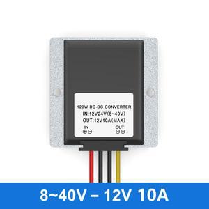 1개 DC 8V-40V to 12V 10A 120W 안정기 컨버터 변압기 레귤레이터 스텝 업 다운 전압 모듈 LED 태양광 발전