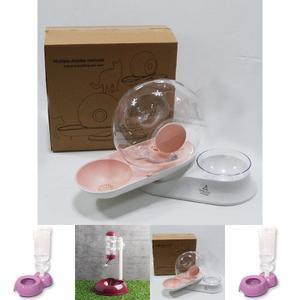 SHAPED WATERER AND FEEPER - 달팽이 급식급수기 겸용 (핑크)/펫물병/애견/스텐드/급수기/애견물병