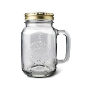 핸들 드링킹자 619ml(로고, 골드)