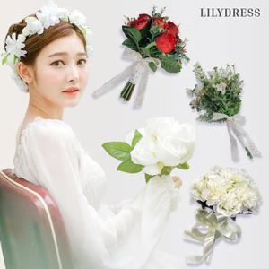 [릴리드레스] 셀프웨딩 브라이덜샤워 조화 부케 11종