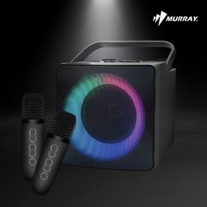 레인보우 LED 블루투스 노래방기계 여행용 휴대용 우정여행 파티 [미러볼증정]