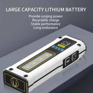 슈퍼 브라이트 LED 소스 작업등 자석 알람  SOS 키 체인 보조배터리  방수 비상 손전등   디자인