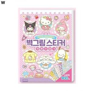 [하프클럽/알티피아]산리오캐릭터즈 벽그림스티커 카페 배경판 스티커판