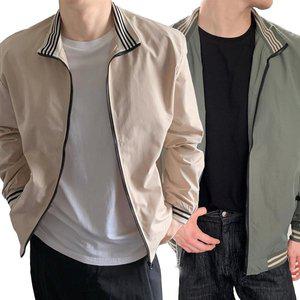 [리빌모아]남자 바람막이 블루종 라인 배색 집업 DMES-JKS-STS14356943