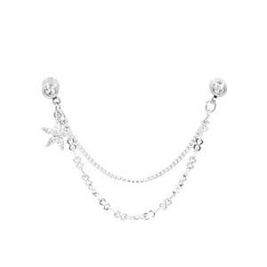 PA478)체인플라워포인트 피어싱/piercing/써지컬스틸