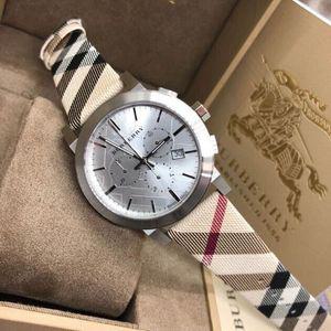 BURBERRY 버버리 더 시티 노바 BU357 가죽 다색 스트랩 남자 시계 27183