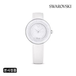 [스와로브스키/본사정품] Crystalline Lustre 화이트 레더 시계 5668887