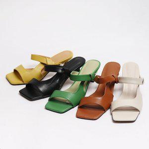 프리미엄 미드텀 포텐셜 컴포트 쿠션 샌들블로퍼힐 7CM B-7011