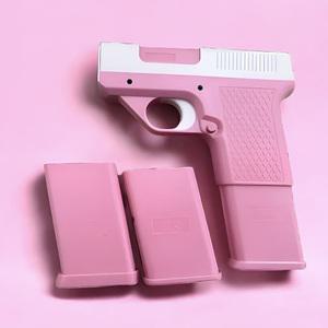 권총 담배 케이스 방풍 풍선 라이터 남자 친구 선물 일체형 보관 박스 휴대용 총알 핑크