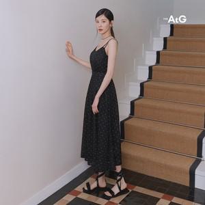 더엣지 25SS 폴카 도트 뷔스티에 원피스