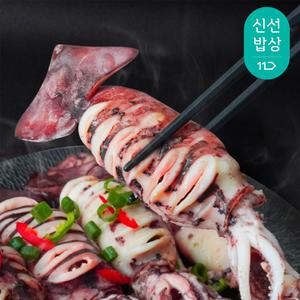 [품질보장] 더신선 자연산 통찜용 오징어 500g (5-7미) x2팩 / 내장째 먹는 통오징어