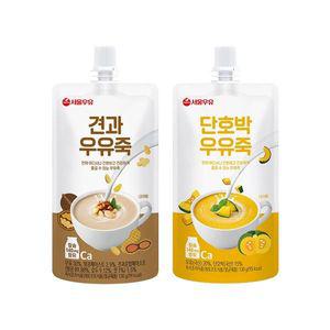 서울우유 견과우유죽 130g X 10개 + 단호박우유죽 130g X 10개, 영양간편식 혼합죽세트
